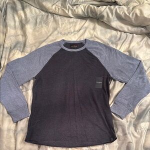 Calvin Klein Gray and Blue Long Sleeve Tees